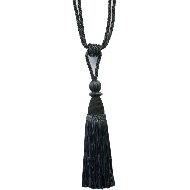Alhambra 9 Ebony by Stout Designer Trim ART OF DESIGN TRIM-2 TASSEL FRINGE 85%SVI 15%COT CHINA Horizontal: 0 and Vertical: 0 12 in - Swanky Fabrics -