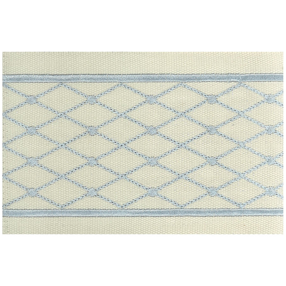 Aloof 2 Azure by Stout Designer Trim Illumination Trim 100% Cotton 100% SVT INDIA Horizontal: 1.25 and Vertical: 0 4 in - Swanky Fabrics -