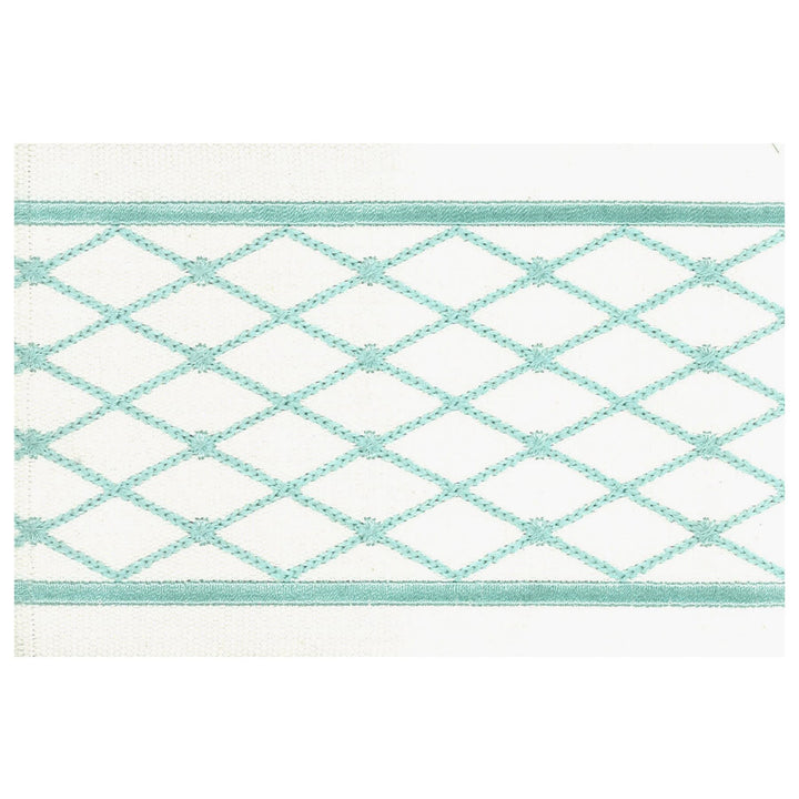 Aloof 7 Turquoise by Stout Designer Trim ILLUMINATION TRIM 100%COT 100%SVT INDIA </p><p>Repeat: 0 4 in - Swanky Fabrics -