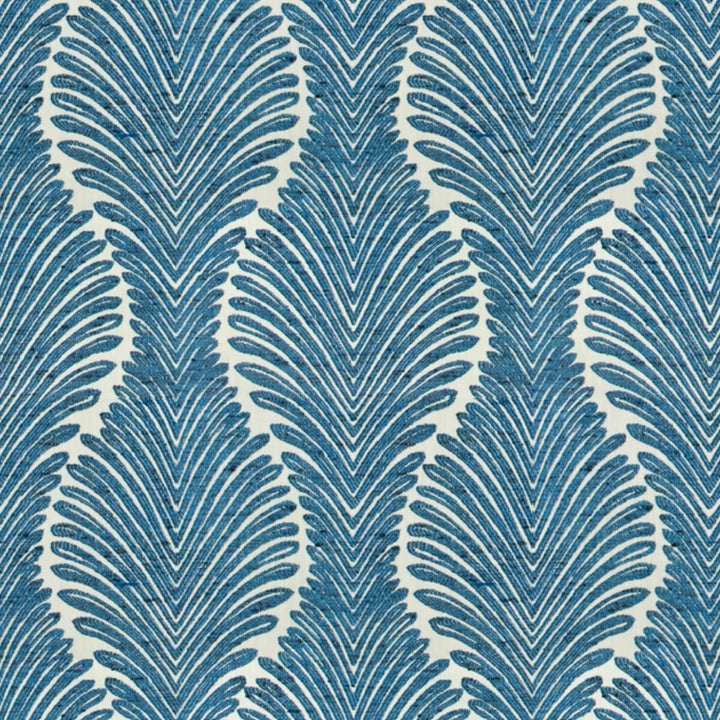 Alphabet 2 Navy by Stout Designer Fabric Rainbow Library Porcelain/Royal 59% Polyester 41% Cotton INDIA MARTINDALE WEAR TEST (25 000 CIRCULAR RUBS) Horizontal: 13.5 and Vertical: 17 54 in - Swanky Fabrics -