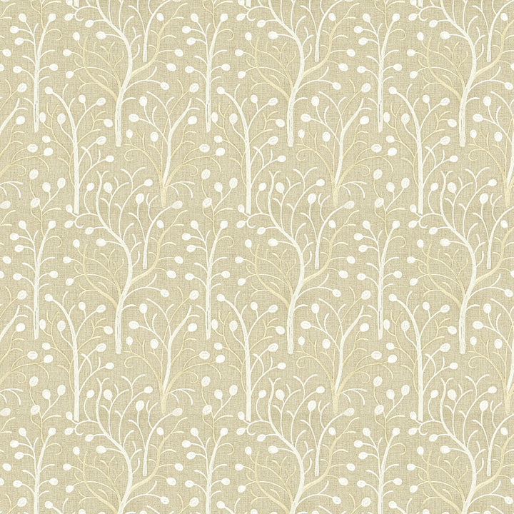 Alyssa 1 Taupe by Stout Designer Fabric COMFORTABLE LIVING BEIGE/TAUPE 100%LIN %BEMB INDIA Horizontal: 12.875 and Vertical: 15.5 51.5 in - Swanky Fabrics -
