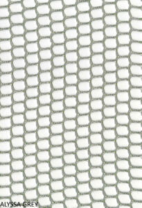 Alyssa Grey Bf-001 by Norbar Designer Fabric SHEER PASSION 100% POLYESTER TURKEY 1/2"V 1"H 110 - Swanky Fabrics -