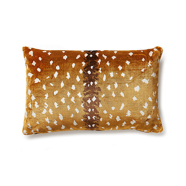 Antelope Lumbar Pillow/Tawny Al 0002Lbohepill by The House of Scalamandre
 Designer Pillow  76% VISCOSE 24% ACRYLIC USA  Horizontal:  and Vertical:    - Swanky Fabrics -