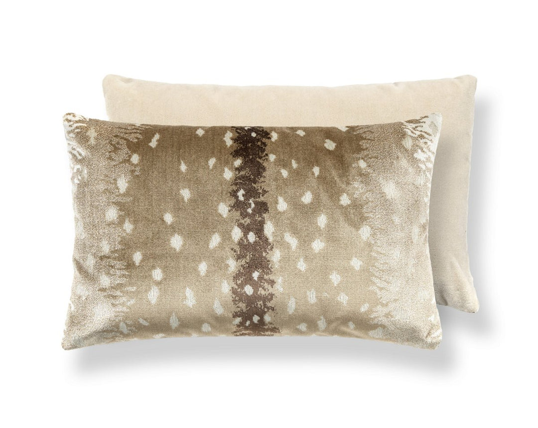 Antelope / Velvet Pillow 14 X 22 - Sahara / Beige ALMBDKBOHE0003 by Scalamandre Designer Pillow