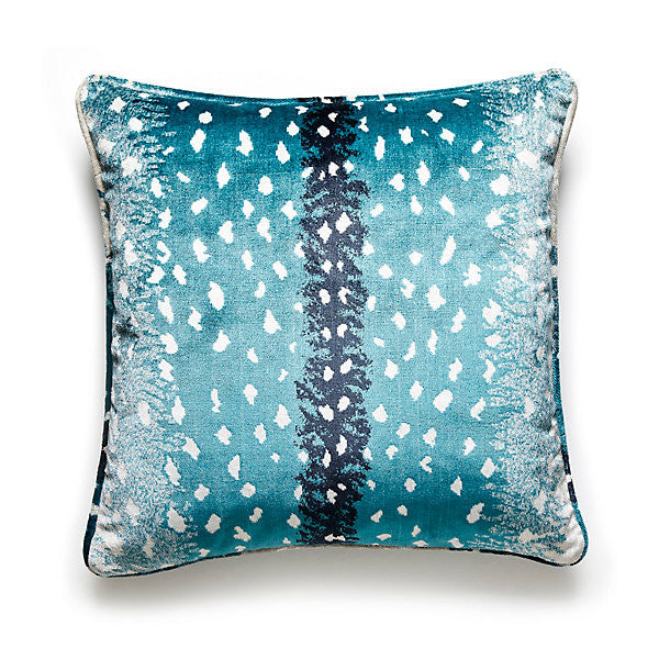 Antelope Pillow/Peacock by Scalamandre Pillow Scalamandre Pillow Antelope Pillow/PeacockPillow 76% VISCOSE 24% ACRYLIC USA </p><p>Repeat: H: , V: - Fabric Carolina -