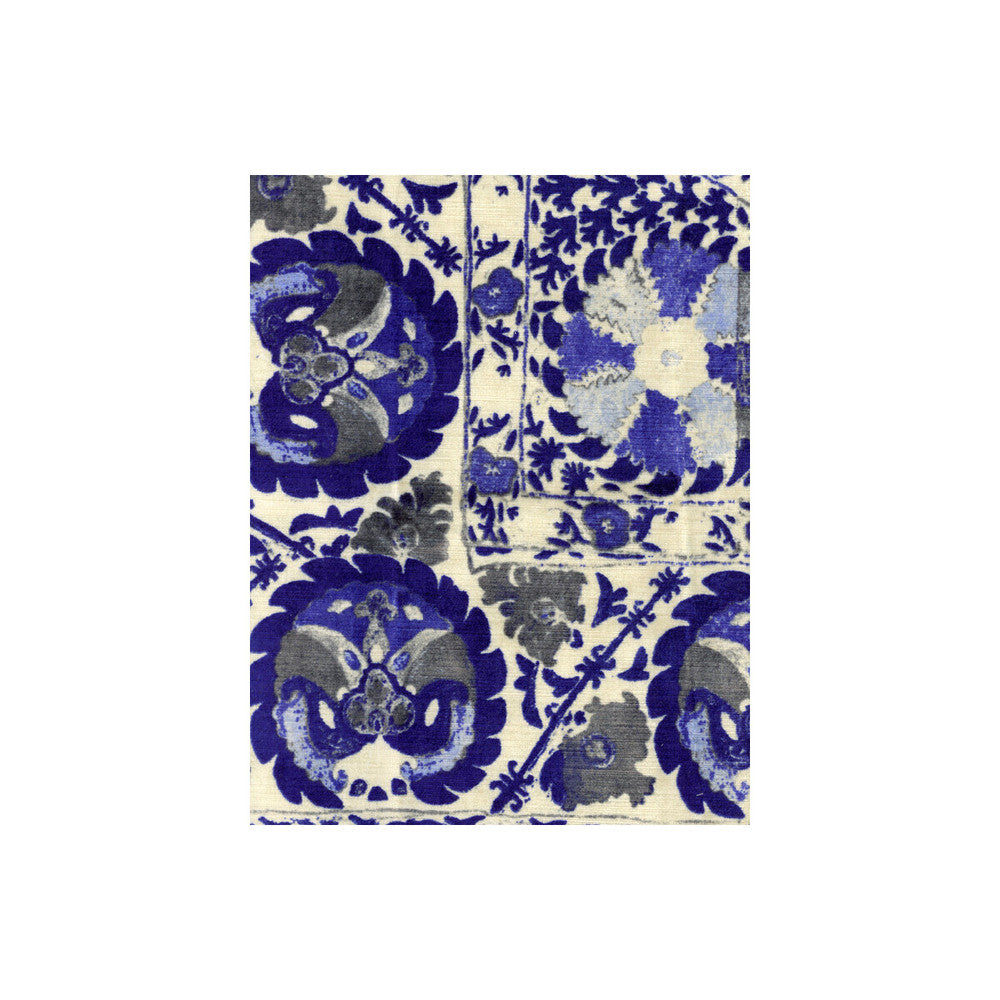 Iznik Cobalt by Kravet Couture Designer Fabric ANDREW MARTIN CLARENDON VISCOSE - 100% Italy HEAVY Horizontal: 53.5 and Vertical: 52.25 53.5 - Swanky Fabrics -