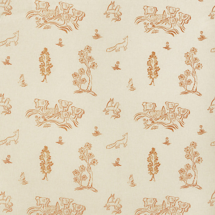 Friendly Folk Melon Orange by Kravet Couture Designer Fabric ANDREW MARTIN KIT KEMP VISCOSE - 82%;LINEN - 18% United Kingdom HEAVY Horizontal: 10.5 and Vertical: 10 54.5 - Swanky Fabrics -