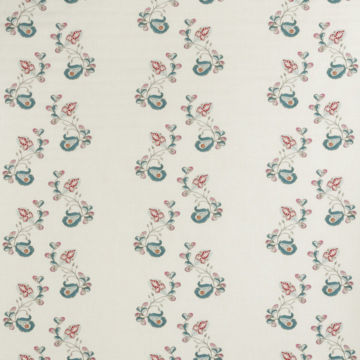 Psycho Sprig Tropical Blue by Kravet Couture Designer Fabric ANDREW MARTIN KIT KEMP VISCOSE - 67%;LINEN - 33% United Kingdom MEDIUM Horizontal: 7 and Vertical: 8.5 54.5 - Swanky Fabrics -