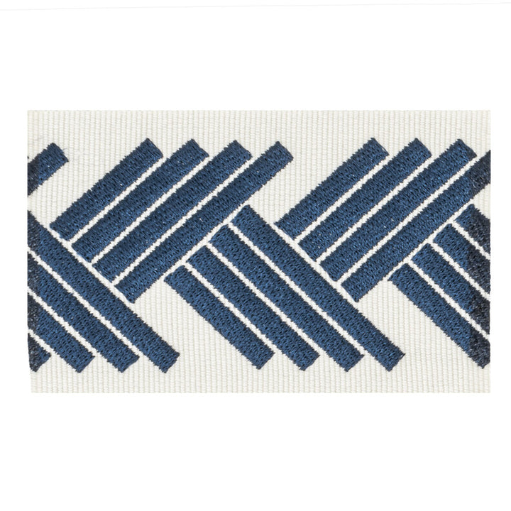 Amhearst 1 Blueberry by Stout Trim Stout Trim Amhearst 1 BlueberryTrim VISIONS OF COLOR TRIM 99%SVI 1%POL CHINA </p><p>Repeat: H: 2.750, V: 0.000 2.5 in - Fabric Carolina -