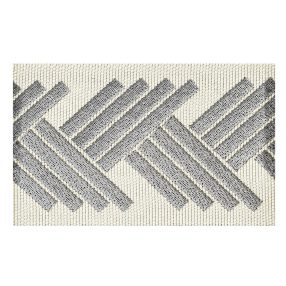 Amhearst 3 Pewter by Stout Designer Trim VISIONS OF COLOR TRIM 99%SVI 1%POL CHINA FLAME RETARDANT-A.S.T.M. E84 N.F.P.A. 286 Horizontal: 2.750 and Vertical: 0.000 2.5 in - Swanky Fabrics -