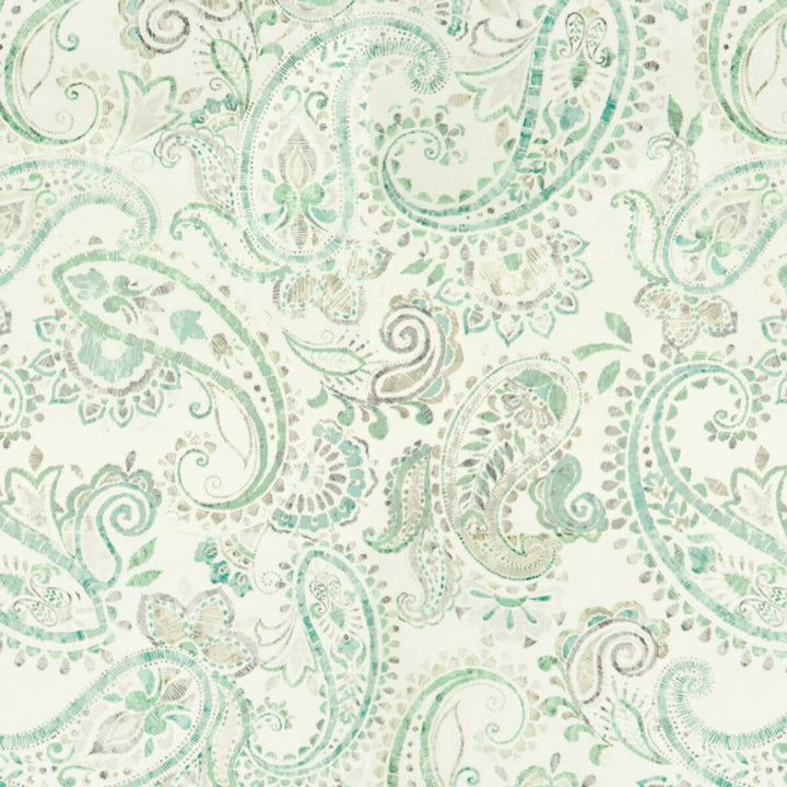 Amusement 1 Mineral by Stout Designer Fabric COMFORTABLE LIVING SEAMIST/AQUA 100%COT SPAIN WYZENBEEK 100 000 DOUBLE RUB WEAR TEST (HEAVY DUTY) Horizontal: 27 and Vertical: 37.875 54 in - Swanky Fabrics -