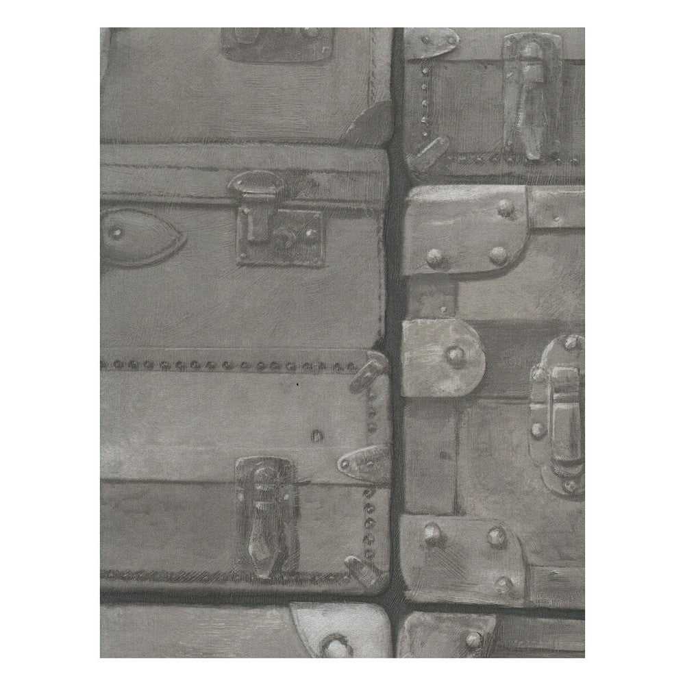 Luggage Gunmetal by Kravet Couture Designer Wallcovering ANDREW MARTIN ENGINEER PAPER - 100% United Kingdom Horizontal: and Vertical: 30 26.5 - Swanky Fabrics -