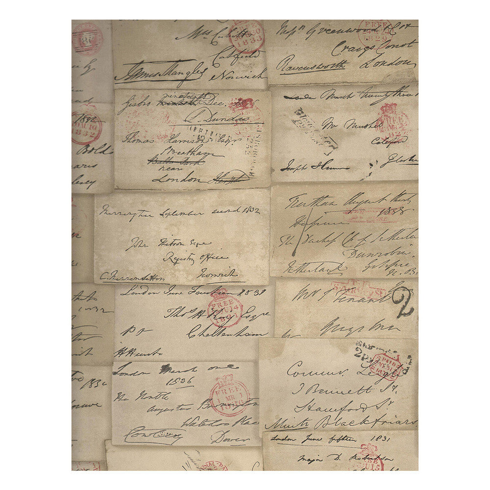 Love Letter Parchment by Kravet Couture Designer Wallcovering ANDREW MARTIN NAVIGATOR PAPER - 100% United Kingdom Horizontal: and Vertical: 20.5 20.5 - Swanky Fabrics -