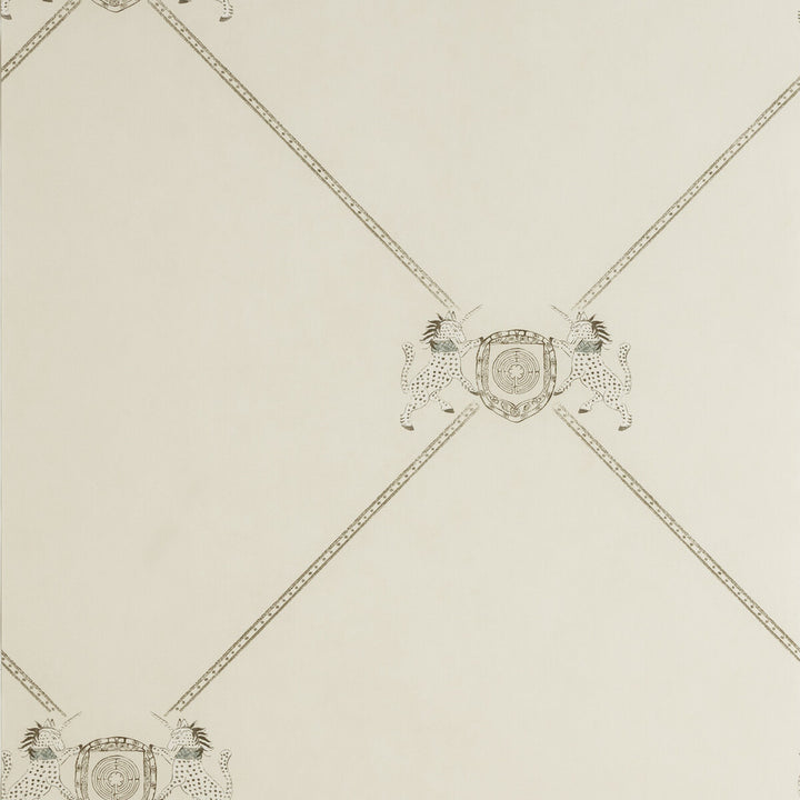 Unicorn White by Kravet Couture Designer Wallcovering ANDREW MARTIN KIT KEMP WOOD PULP - 45%;BINDER - 20%;MINERAL FILLERS - 20%;POLYESTER - 15% United Kingdom - Horizontal: 8 and Vertical: 8 20.5 - Swanky Fabrics -