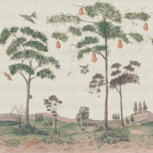 Mythical Land Linen Flax AMW10084.106.0 By Kravet Couture Designer Wallcovering