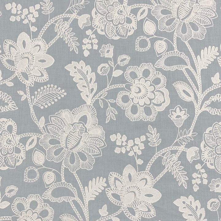 Annie Sky by Magnolia Designer Fabric - 62% Cotton 38% Viscose Emb: 100% Viscose India 50000 Horizontal: 25.50" and Vertical: 30.50" 52" - Swanky Fabrics -