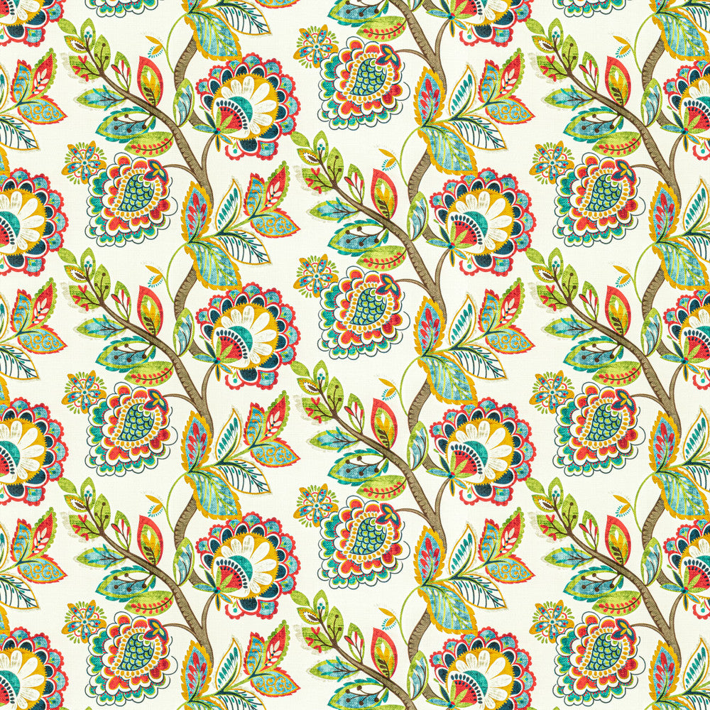 Antelope 1 Jewel by Stout Designer Fabric COMFORTABLE LIVING PETAL/PUNCH 100%COT INDIA Horizontal: 13.250 and Vertical: 13.250 54 in - Swanky Fabrics -