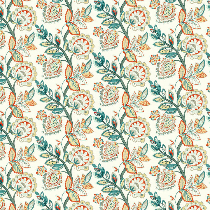 Antelope 2 Festival by Stout Designer Fabric COMFORTABLE LIVING GLACIER/LAGOON 100%COT INDIA Horizontal: 13.250 and Vertical: 13.250 54 in - Swanky Fabrics -