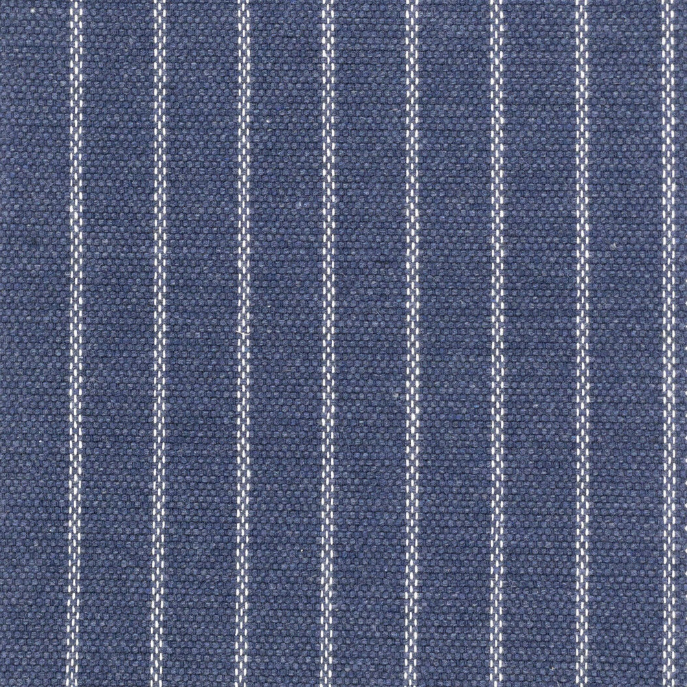 Anzio 1 Navy by Stout Designer Fabric JUST STRIPES BLUE/SPRING 60%COT 40%POL USA MARTINDALE WEAR TEST (40 000 CIRCULAR RUBS) Horizontal: 0.000 and Vertical: 0.750 55 in - Swanky Fabrics -