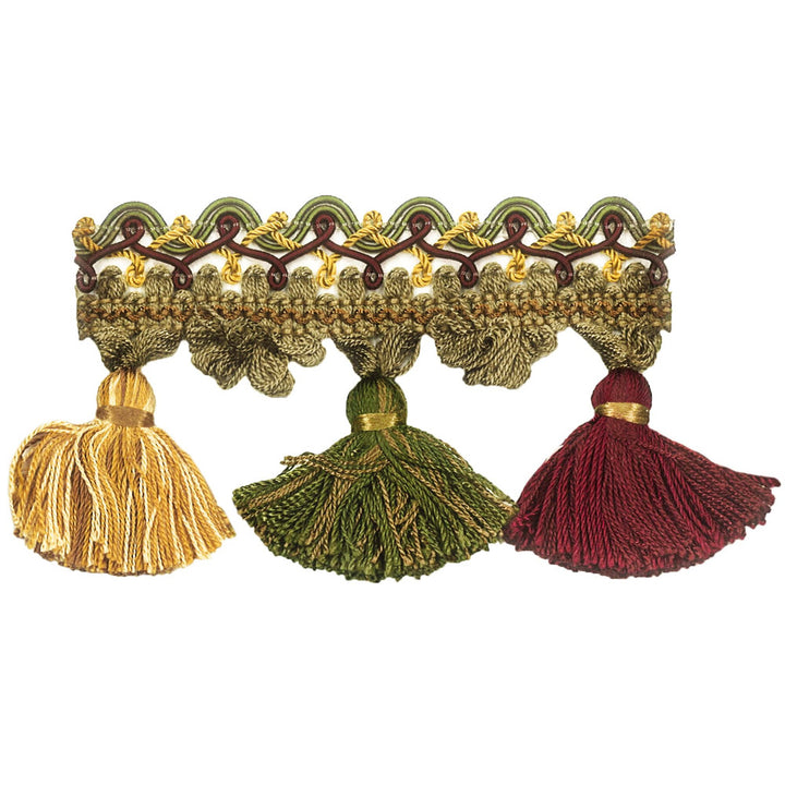 Apollo 52 Cypress by Stout Designer Trim ART OF DESIGN TASSEL FRINGE 92%SVI 5%POL 3%COT CHINA </p><p>Repeat: 0 2.5 in - Swanky Fabrics -
