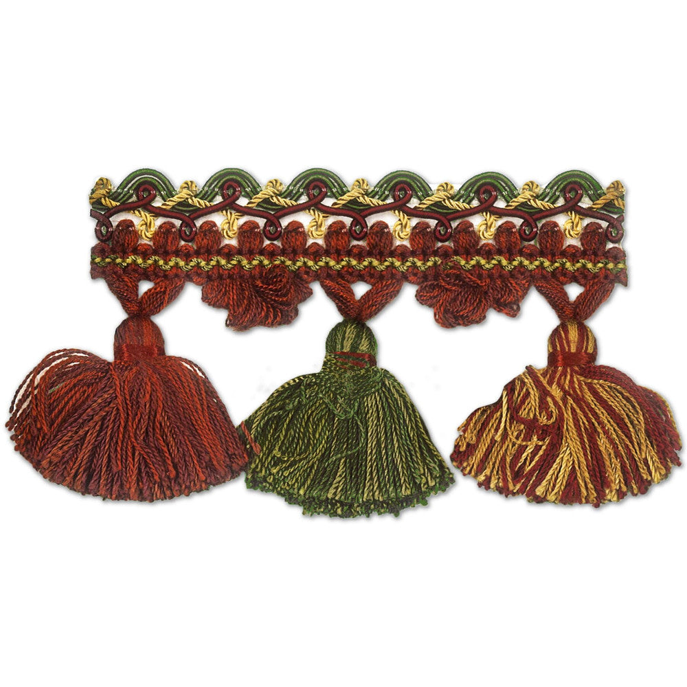 Apollo 5 Rust by Stout Designer Trim ART OF DESIGN TASSEL FRINGE 92%SVI 5%POL 3%COT CHINA FLAME RETARDANT-U.F.A.C. CLASS 1 FLAME RETARDANT-N.F.P.A. 260A CLASS 1 CATB 117-2013 WYZENBEEK 50 000 DOUBLE RUB WEAR TEST (HEAVY DUTY) Horizontal: 0.000 and Vertical: 0.000 2.5 in - Swanky Fabrics -