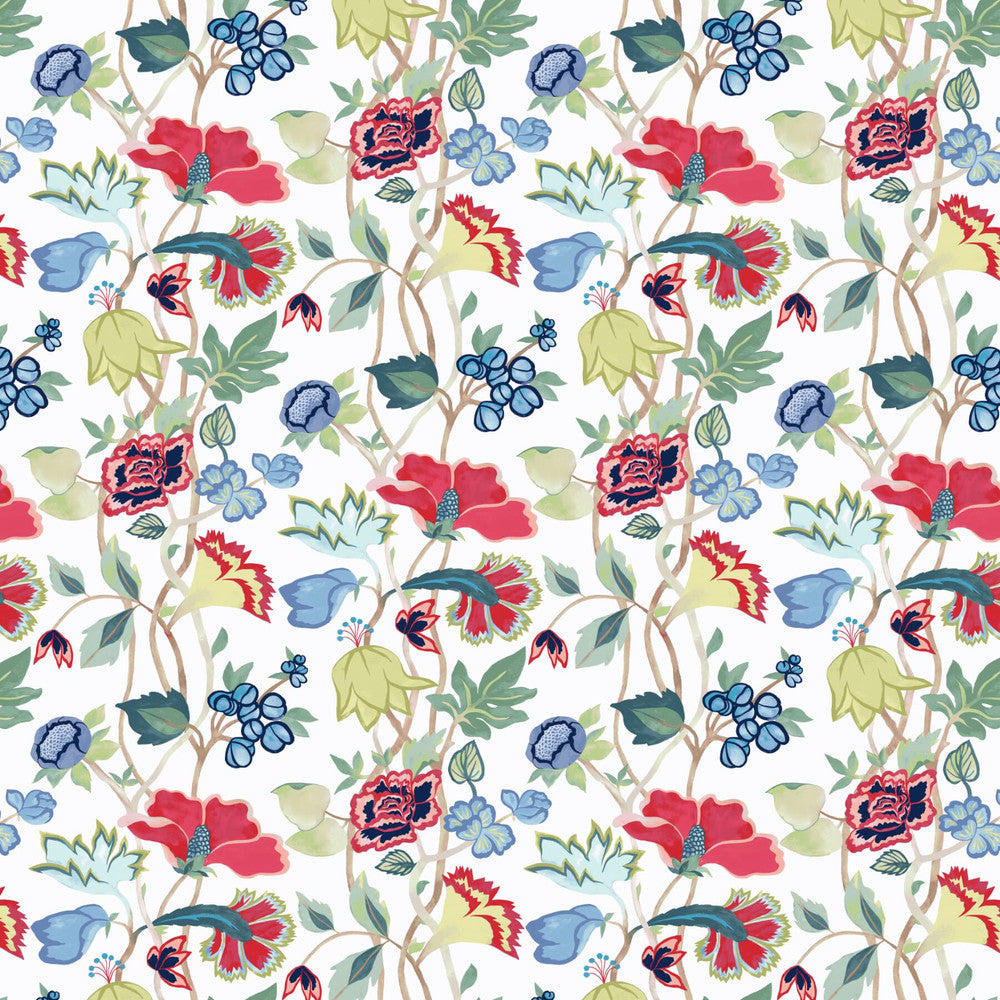 Aquarius 3 Rouge by Aoc Designer Fabric SERENDIPITY 85%COT 15%LIN USA Horizontal: 27.000 and Vertical: 36.625 54 in - Swanky Fabrics -