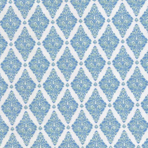 Arden Blue Kiwi by Norbar Designer Fabric ROMANCE 100% COTTON SPAIN 6 7/8"V 4 1/2"H 55" - Swanky Fabrics -