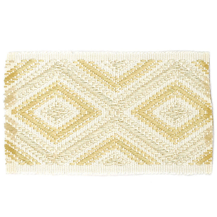 Ashford 1 Almond by Stout Designer Trim ACCENTS TAPES & BORDERS 50%SVI 30%POL 20%ACR CHINA Horizontal: 2.25 and Vertical: 0 2.5 in - Swanky Fabrics -