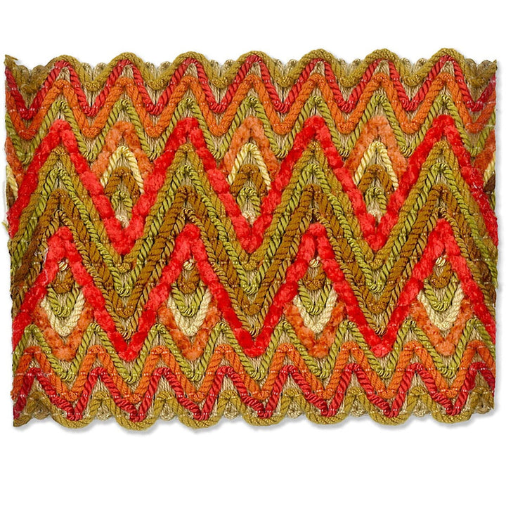 Asina 5 Sunset by Stout Designer Trim NEW WORLD TAPES & BORDERS 94%SVI 6%NYL CHINA </p><p>Repeat: 0 3.25 in - Swanky Fabrics -