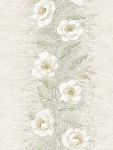 Dutch Garland Timeless Grey Gardenia Stripe Wallpaper by A-Street Prints Designer