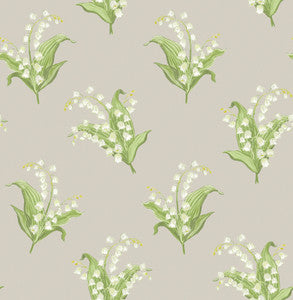 Farmington Stone Lily of the Valley Wallpaper by A-Street Prints Designer