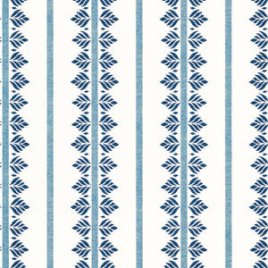 Fern Stripe Navy AT15101 by Anna French Designer Wallpaper