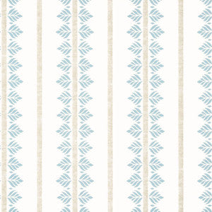 Fern Stripe Spa Blue AT15103 by Anna French Designer Wallpaper