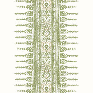 Javanese Stripe Green and White AT15136 by Anna French Designer Wallpaper