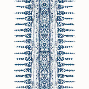 Javanese Stripe Navy and White AT15137 by Anna French Designer Wallpaper