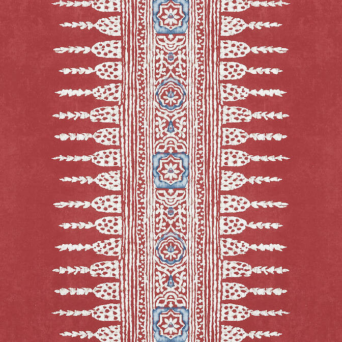 Javanese Stripe Red AT15138 by Anna French Wallpaper Anna French Wallpaper Javanese Stripe Red AT15138Wallpaper Antilles Wallpaper UNITED STATES </p><p>Repeat: V: 9 20.5 - Fabric Carolina -
