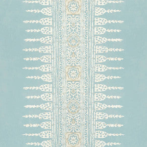 Javanese Stripe Spa Blue AT15140 by Anna French Designer Wallpaper