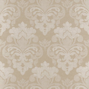Darcey Damask Beige AT16121 by Thibaut Designer Wallpaper