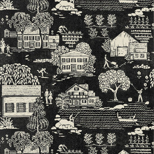 Farmingdale Black AT16163 by Thibaut Designer Wallpaper