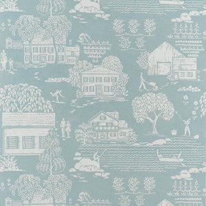 Farmingdale Spa Blue AT16166 by Thibaut Designer Wallpaper