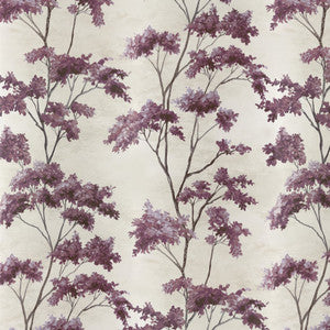 Dalton Eggplant on Pearl AT16167 by Thibaut Designer Wallpaper