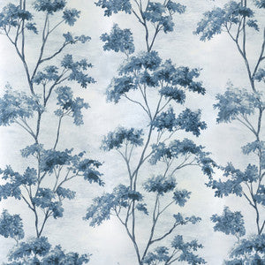 Dalton Blue and White on Pearl AT16170 by Thibaut Designer Wallpaper