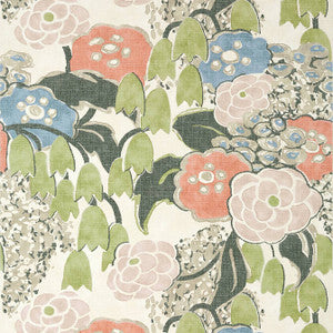 Laura Blush and Green AT23100 by Anna French Designer Wallpaper