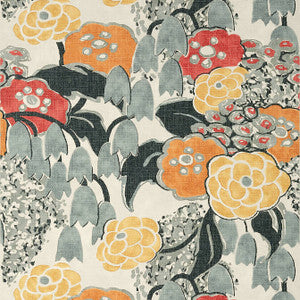 Laura Coral and Black AT23103 by Anna French Designer Wallpaper