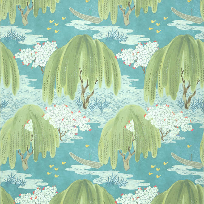 Willow Tree Turquoise AT23109 by Anna French Wallpaper Anna French Wallpaper Willow Tree Turquoise AT23109Wallpaper Willow Tree Non Woven Wallpaper UNITED STATES </p><p>Repeat: V: 25.25 36 - Fabric Carolina -