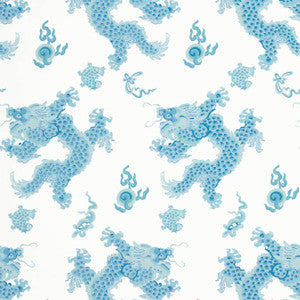 Dragon Dance Blue AT23182 by Anna French Designer Wallpaper