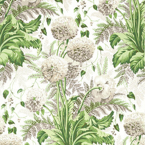 Dahlia Spring on White AT24538 by Anna French Designer Wallpaper