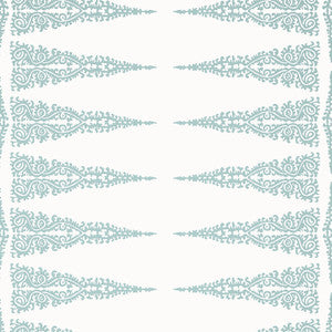 Ellery Stripe Robin's Egg on White AT24544 by Anna French Designer Wallpaper