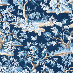 Elwood Navy AT24563 by Anna French Designer Wallpaper
