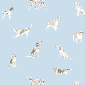 Buddy Blue AT24602 by Anna French Designer Wallpaper